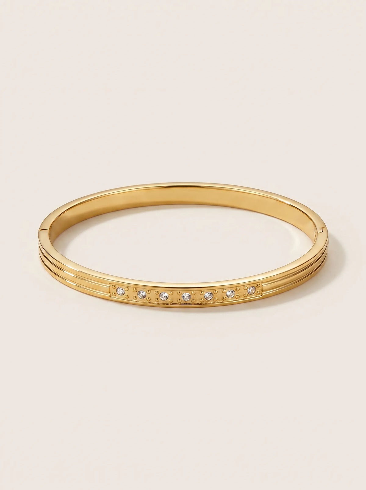 Sénat Crystal 18ct Gold Plated Bangle