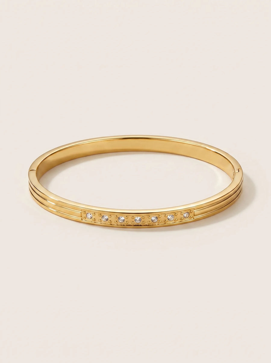 Sénat Crystal 18ct Gold Plated Bangle