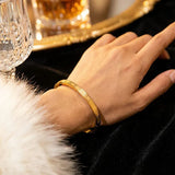 Tempus Roman 18ct Gold Plated Bangle
