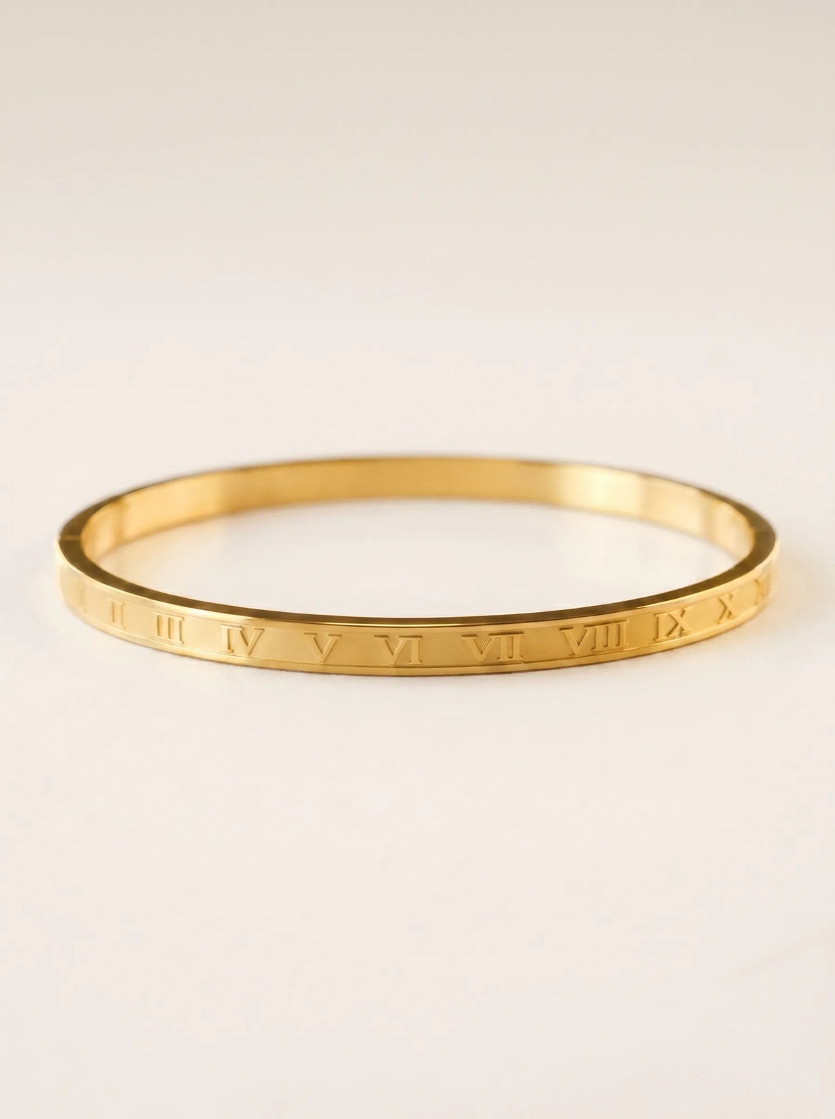 Tempus Roman 18ct Gold Plated Bangle