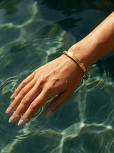 Tempus Roman 18ct Gold Plated Bangle