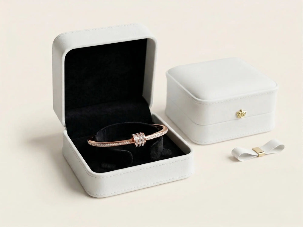 Rosée Pavé Barrel Bangle